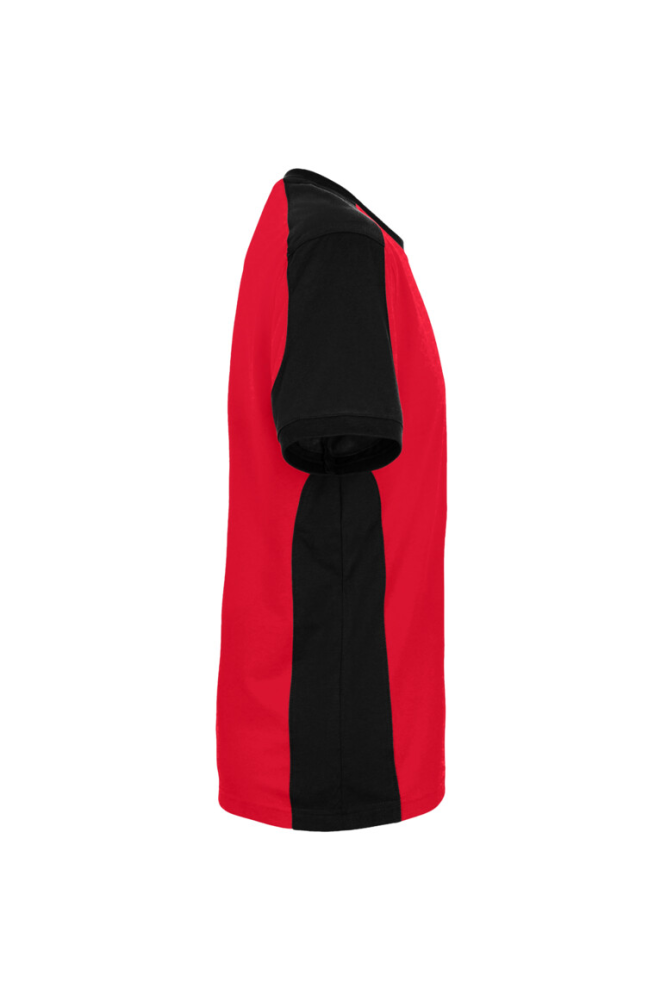 HAKRO T-Shirt Contrast Mikralinar® Eco, rot/schwarz