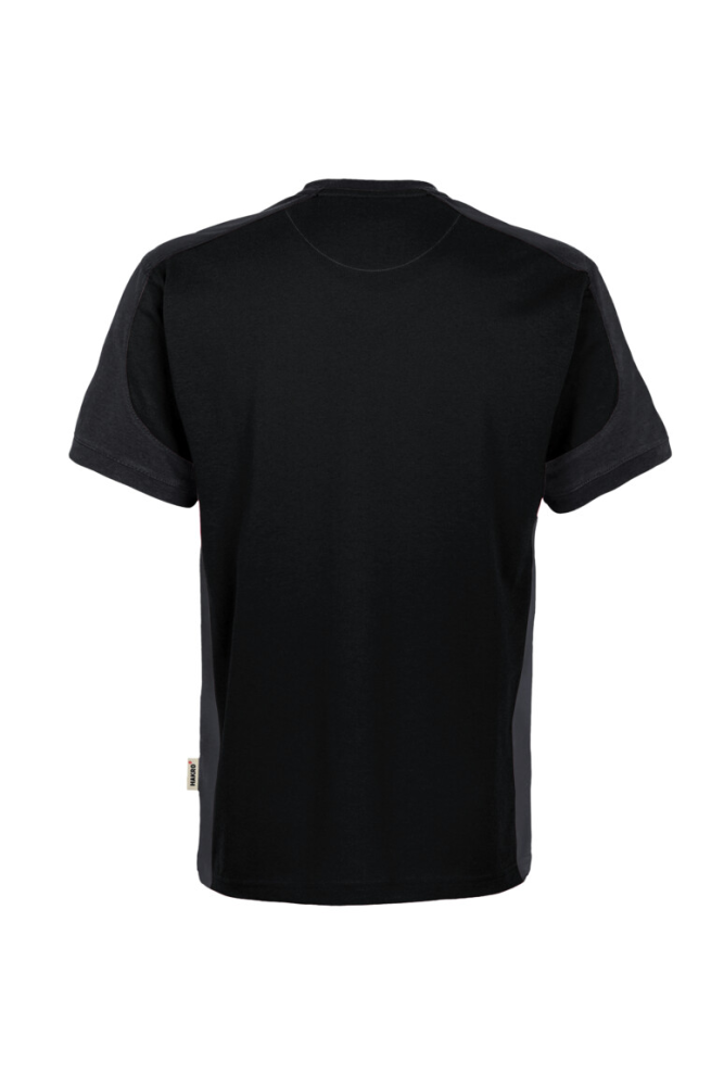 HAKRO T-Shirt Contrast Mikralinar® Eco, schwarz/karbongrau