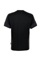 HAKRO T-Shirt Contrast Mikralinar® Eco, schwarz/karbongrau
