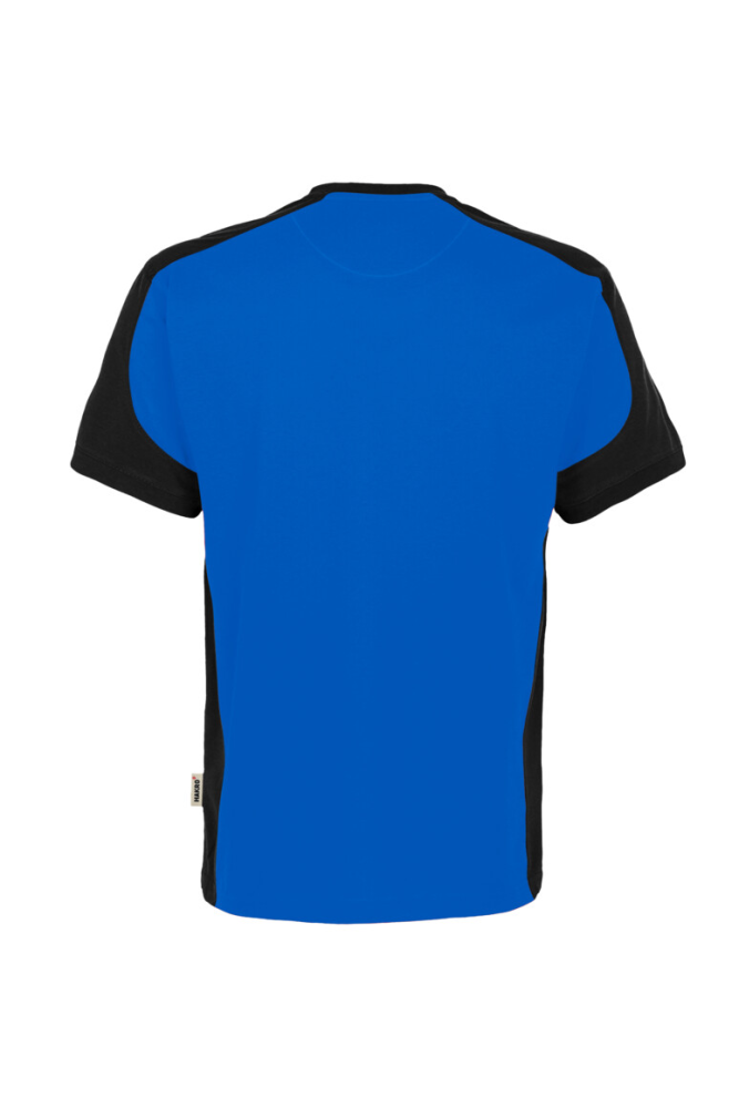 HAKRO T-Shirt Contrast Mikralinar® Eco, royalblau/schwarz