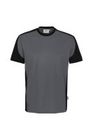 HAKRO T-Shirt Contrast Mikralinar® Eco, anthrazit/schwarz