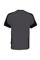 HAKRO T-Shirt Contrast Mikralinar® Eco, karbongrau/schwarz