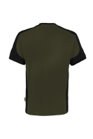 HAKRO T-Shirt Contrast Mikralinar® Eco, olive/schwarz
