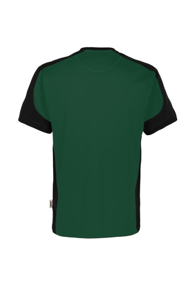 HAKRO T-Shirt Contrast Mikralinar® Eco, tanne/schwarz