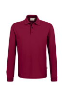 HAKRO Longsleeve-Poloshirt MIKRALINAR®, weinrot, XL