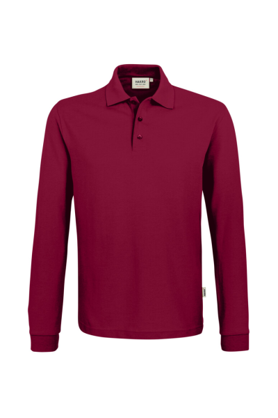 HAKRO Longsleeve-Poloshirt Mikralinar®, weinrot