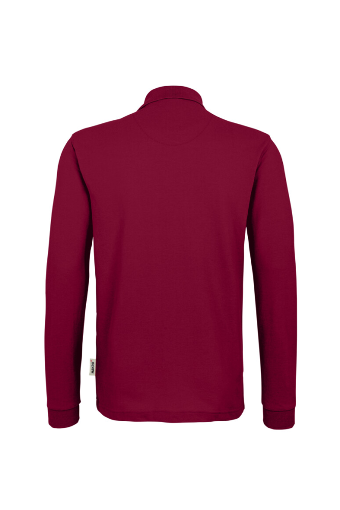 HAKRO Longsleeve-Poloshirt MIKRALINAR®, weinrot, XL