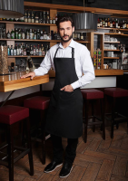 Karlowsky Latzschürze Basic mit Schnalle und Tasche, schwarz