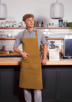 Karlowsky Latzschürze Basic mit Schnalle und Tasche, senf