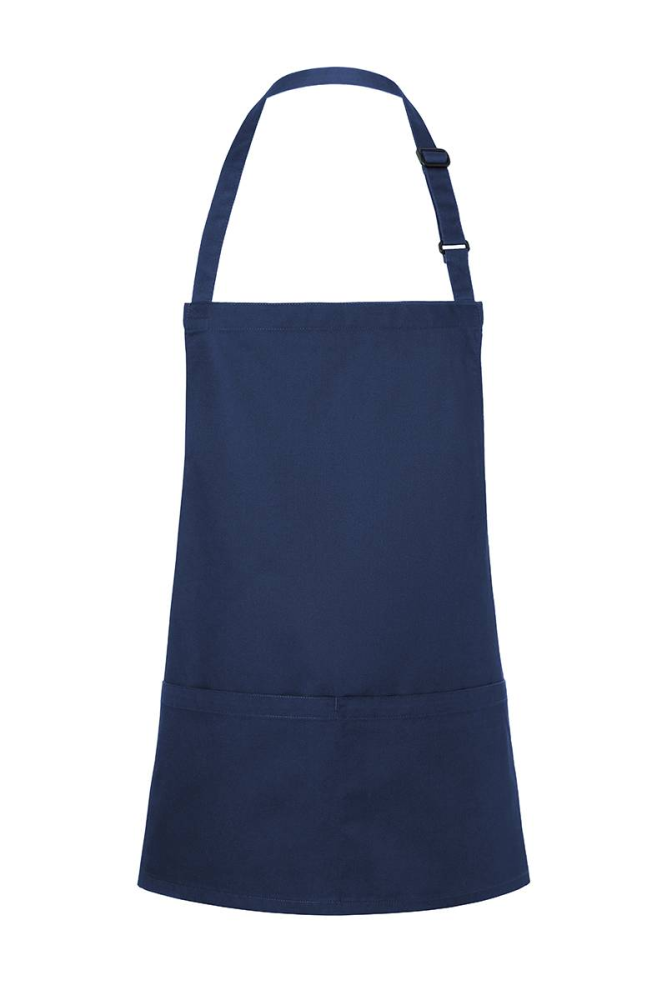 Karlowsky Kurze Latzschürze Basic mit Schnalle und Tasche, marine
