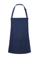 Karlowsky Kurze Latzschürze Basic mit Schnalle und Tasche, marine