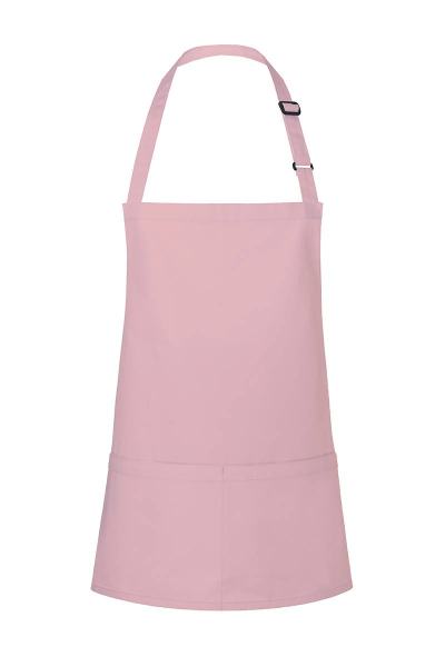 Karlowsky Kurze Latzschürze Basic mit Schnalle und Tasche, rosa
