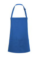 Karlowsky Kurze Latzschürze Basic mit Schnalle und Tasche, blau
