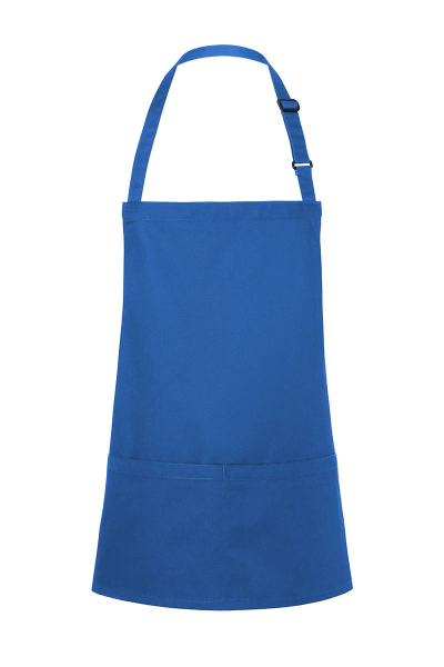 Karlowsky Kurze Latzschürze Basic mit Schnalle und Tasche, blau