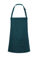 Karlowsky Kurze Latzschürze Basic mit Schnalle und Tasche, piniengrün