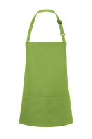 Karlowsky Kurze Latzschürze Basic mit Schnalle und Tasche, limette