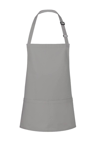 Karlowsky Kurze Latzschürze Basic mit Schnalle und Tasche, basaltgrau