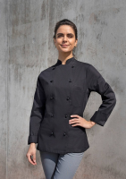 Karlowsky Damenkochjacke Agathe, schwarz, 48