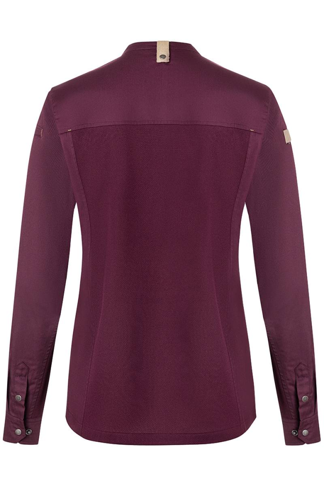 Karlowsky Langarm Damenkochjacke green-generation aubergine 46