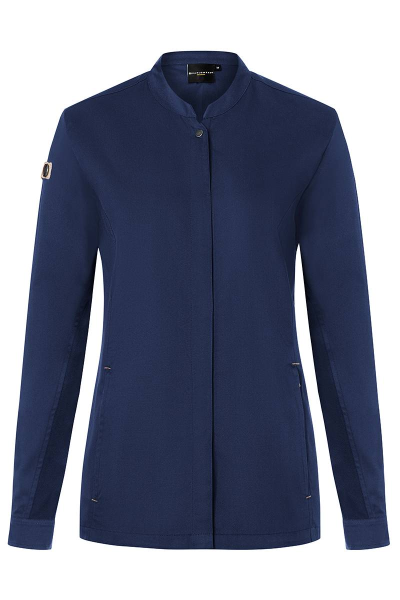 Karlowsky Langarm Damenkochjacke green-generation stahlblau