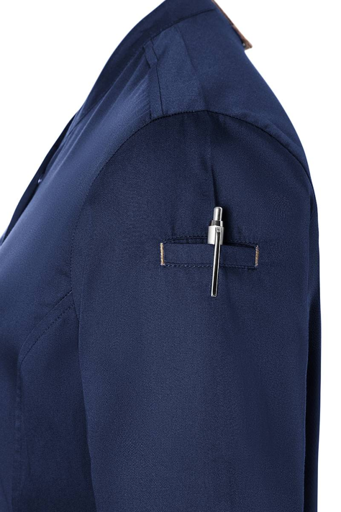 Karlowsky Langarm Damenkochjacke green-generation stahlblau 44