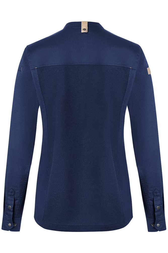 Karlowsky Langarm Damenkochjacke green-generation stahlblau 44