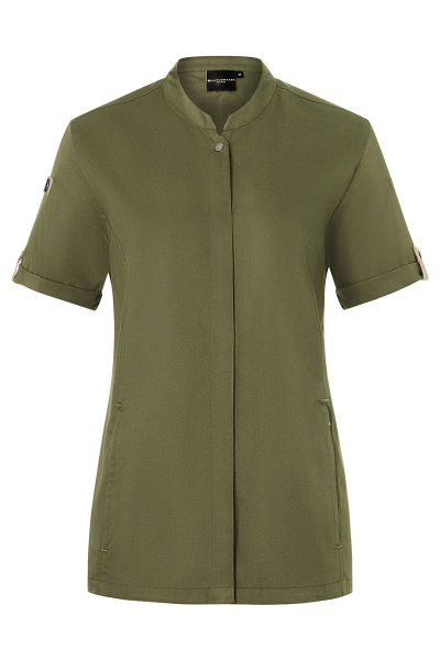 Karlowsky Kurzarm Damenkochjacke green-generation moosgrün