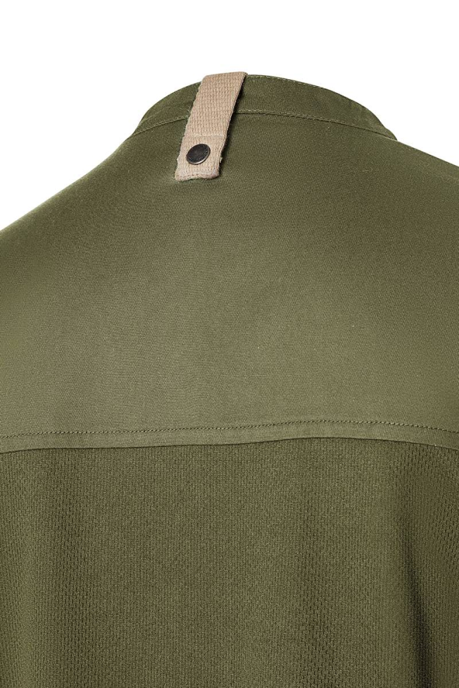 Karlowsky Kurzarm Damenkochjacke green-generation moosgrün