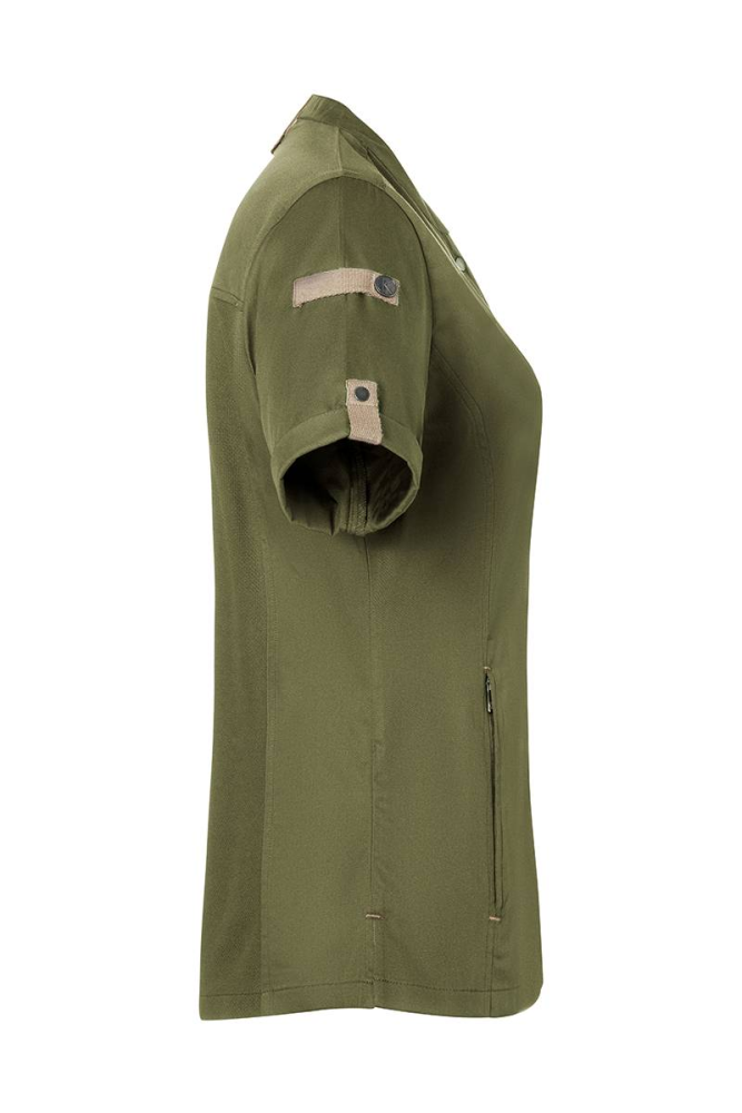 Karlowsky Kurzarm Damenkochjacke green-generation moosgrün