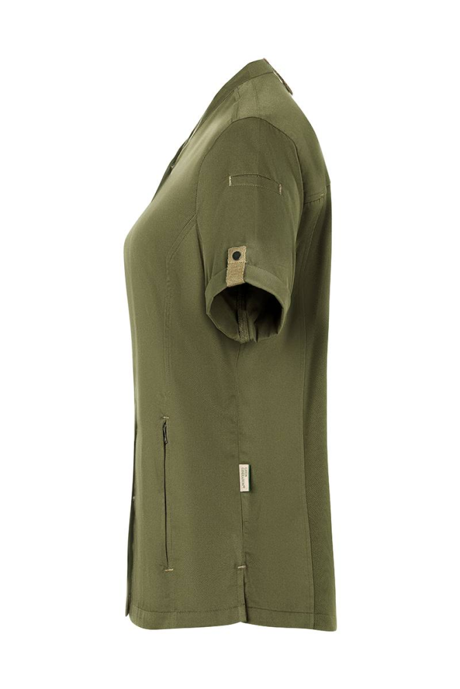 Karlowsky Kurzarm Damenkochjacke green-generation moosgrün