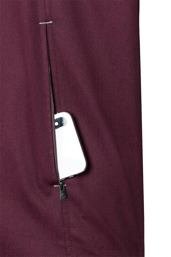 Karlowsky Kurzarm Kochjacke green-generation, Herren aubergine