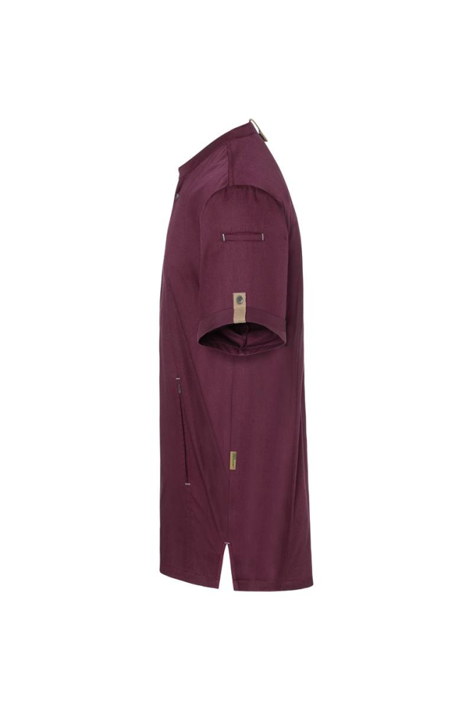 Karlowsky Kurzarm Kochjacke green-generation, Herren aubergine