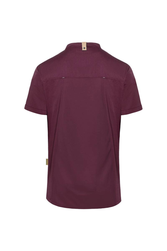 Karlowsky Kurzarm Kochjacke green-generation, Herren aubergine
