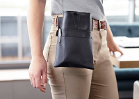 Karlowsky Kassierhalfer mit Gürteldurchzug, schwarz