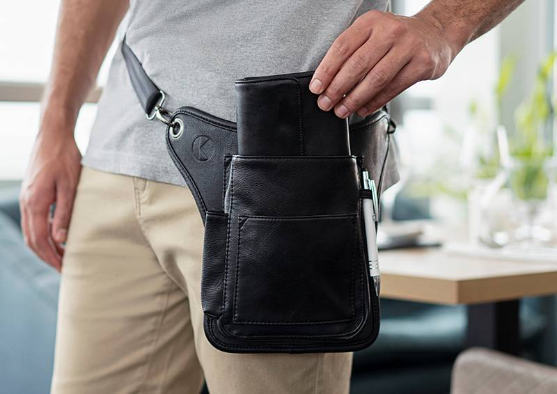 Karlowsky Grossraumkassierhalfter mit integriertem Gürtelband, schwarz