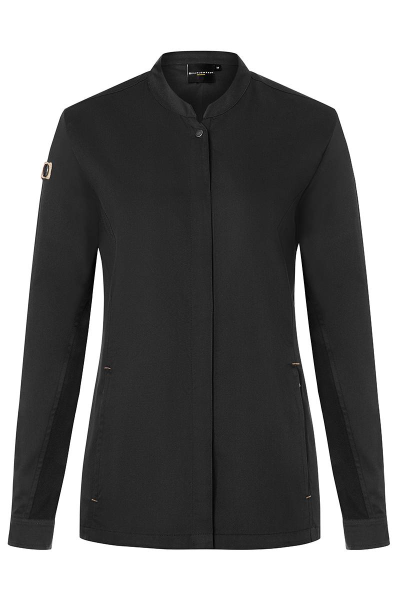 Karlowsky Langarm Damenkochjacke green-generation schwarz