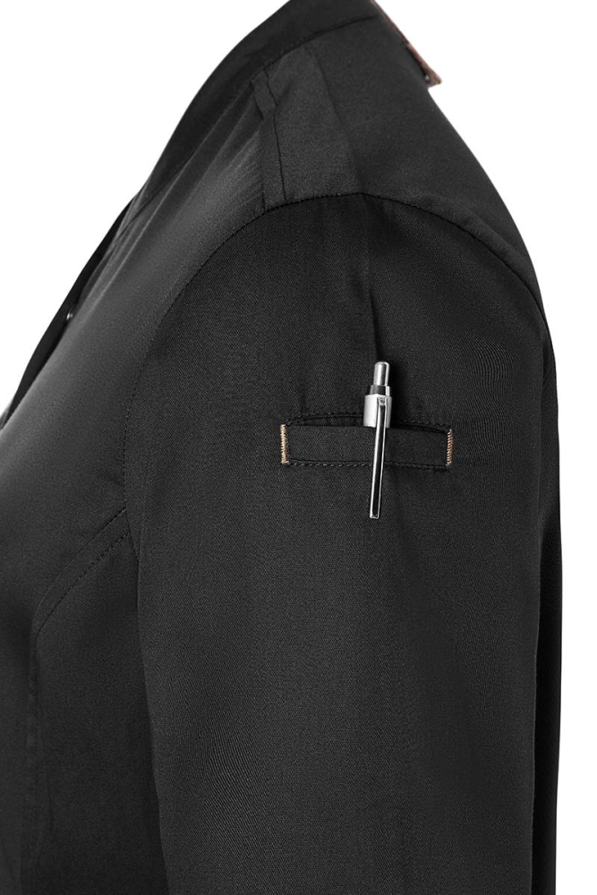 Karlowsky Langarm Damenkochjacke green-generation schwarz 56