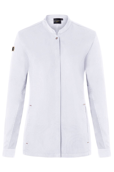 Karlowsky Langarm Damenkochjacke green-generation weiss