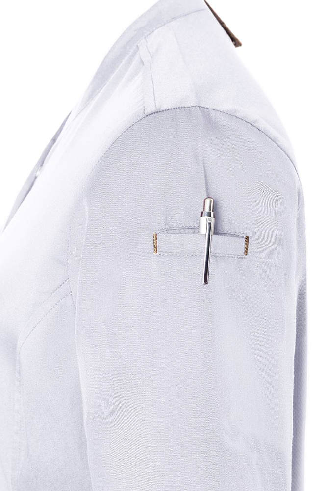 Karlowsky Langarm Damenkochjacke green-generation weiss 58