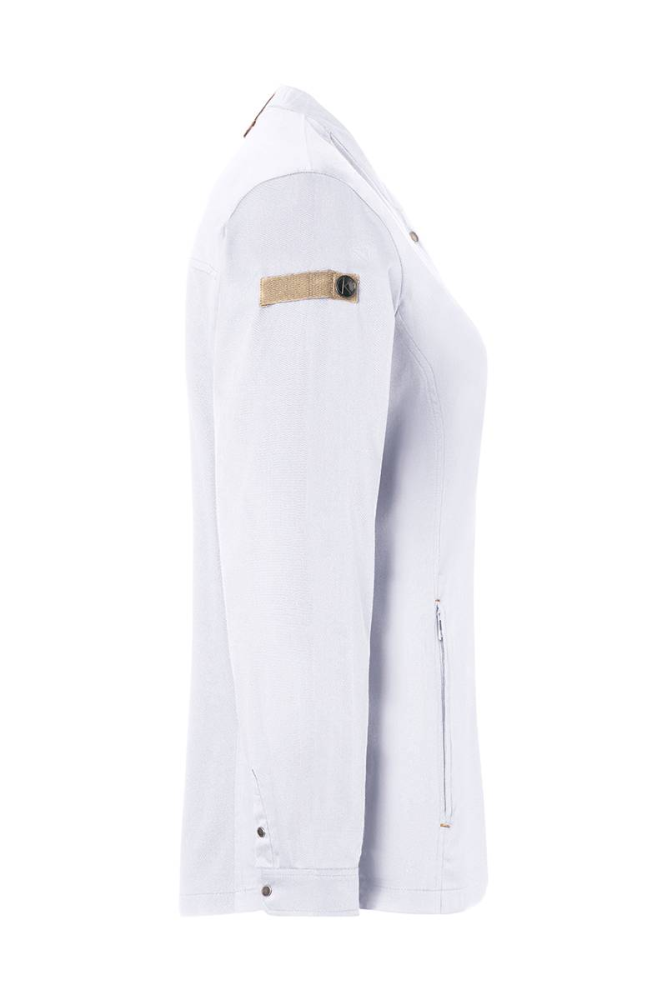 Karlowsky Langarm Damenkochjacke green-generation weiss 58