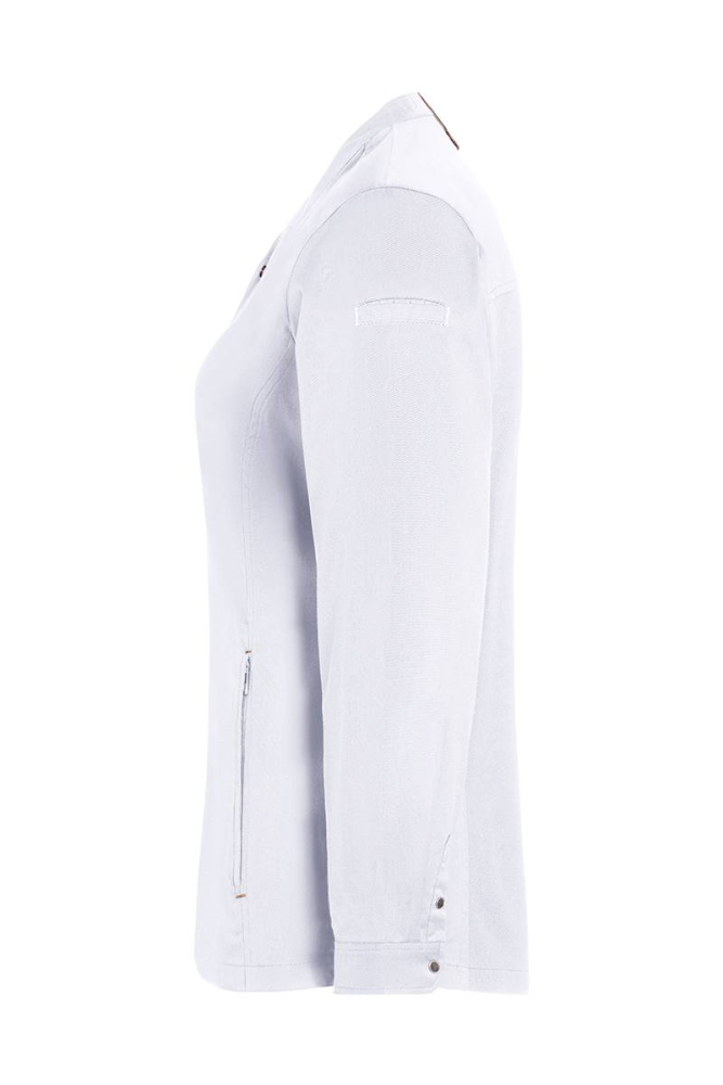 Karlowsky Langarm Damenkochjacke green-generation weiss 58