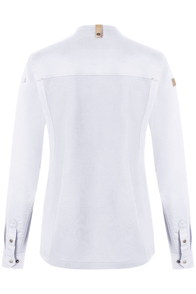 Karlowsky Langarm Damenkochjacke green-generation weiss 58