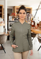 Karlowsky Langarm Damenkochjacke green-generation salbei 42