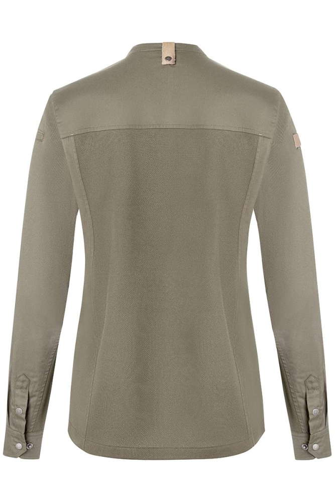 Karlowsky Langarm Damenkochjacke green-generation salbei 42