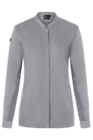 Karlowsky Langarm Damenkochjacke green-generation platingrau 48