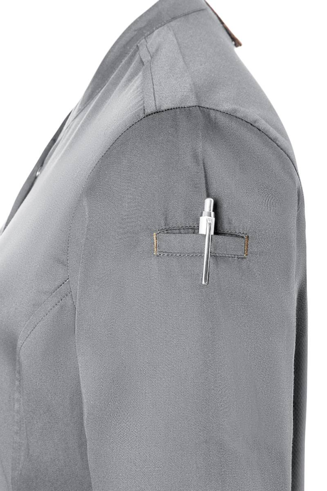 Karlowsky Langarm Damenkochjacke green-generation platingrau 48