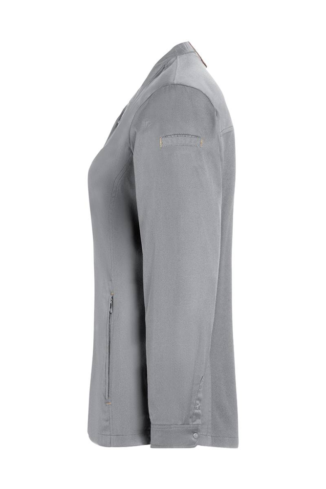 Karlowsky Langarm Damenkochjacke green-generation platingrau 48