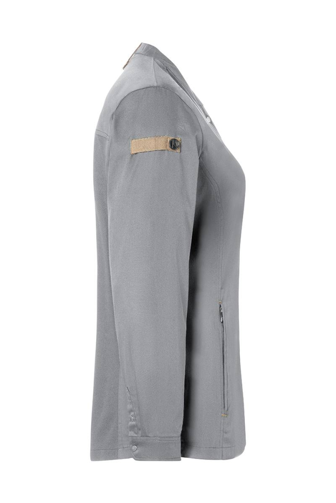 Karlowsky Langarm Damenkochjacke green-generation platingrau 48