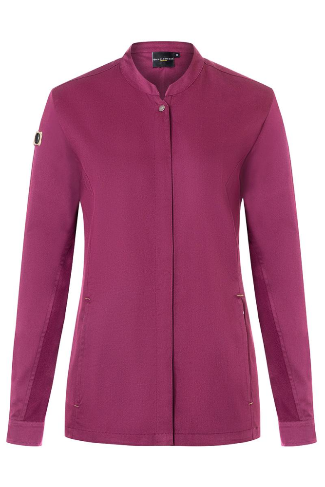 Karlowsky Langarm Damenkochjacke green-generation fuchsia 36