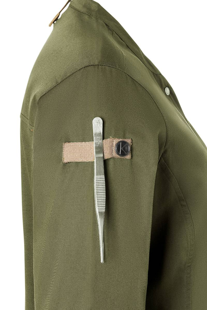 Karlowsky Langarm Damenkochjacke green-generation moosgrün 36